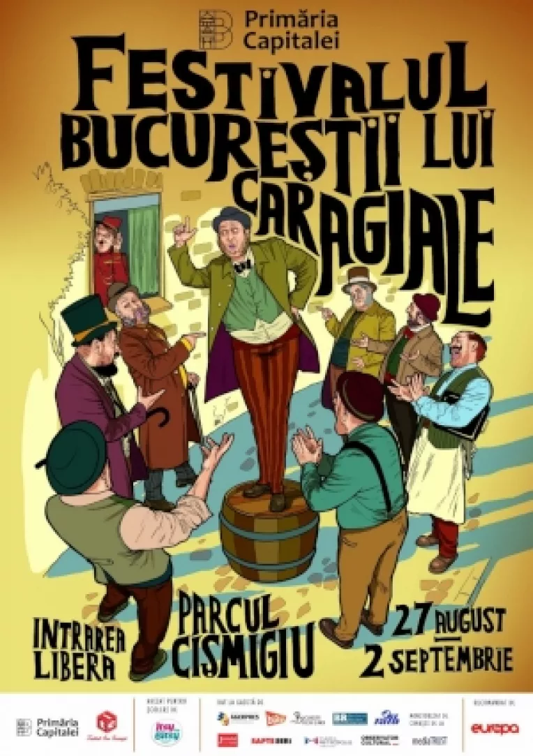 Acces gratuit la FESTIVALUL BUCURESTII LUI CARAGIALE, in perioada 27 august - 2 septembrie 2018, in Parcul Cismigiu din Bucuresti