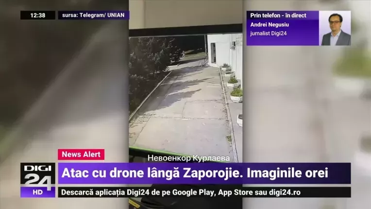 Atac cu drone in Zaporojie. Ucrainenii au lovit o cladire folosita pe post de cazarma