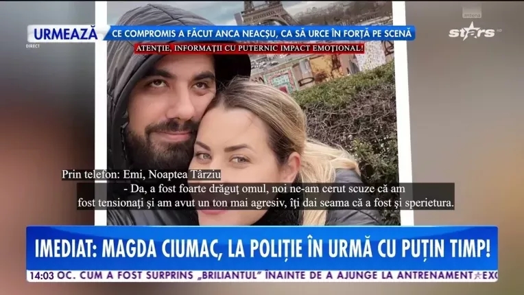 Emi de la Noaptea Tarziu si logodnica, loviti de o  masina